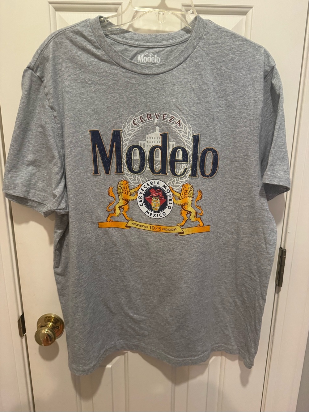 ModelCo Light Gray Logo Crest Short Sleeve Tee